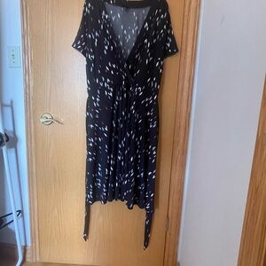 Torrid  Patterned Faux Wrap Dress